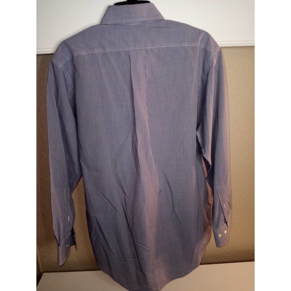 Brooks Brothers Mens 15 1/2 32/33 Blue Gingham Dress Shirt - Picture 3 of 3